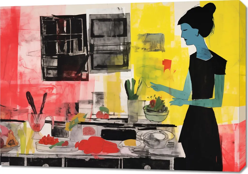 Décoration murale cuisine : Tableau Réflexions Culinaires 100 x 70 cm