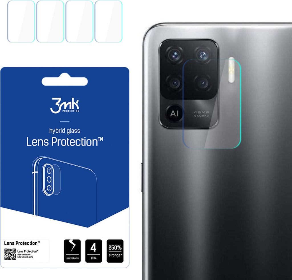 3mk Hybridglas Lens Protection für Oppo Reno 5 Lite Kamera Produktbild 