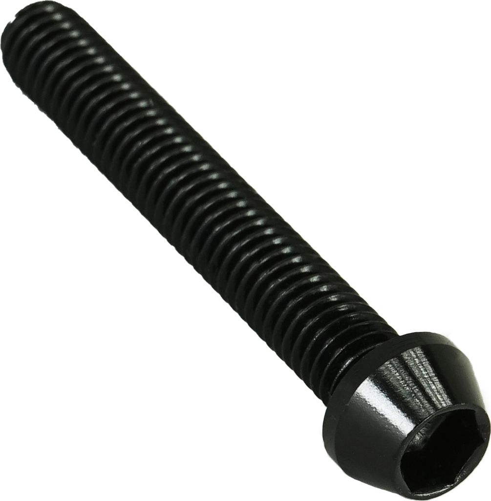 Aluschraube M6x40 konisch 5mm Innensechskant schwarz