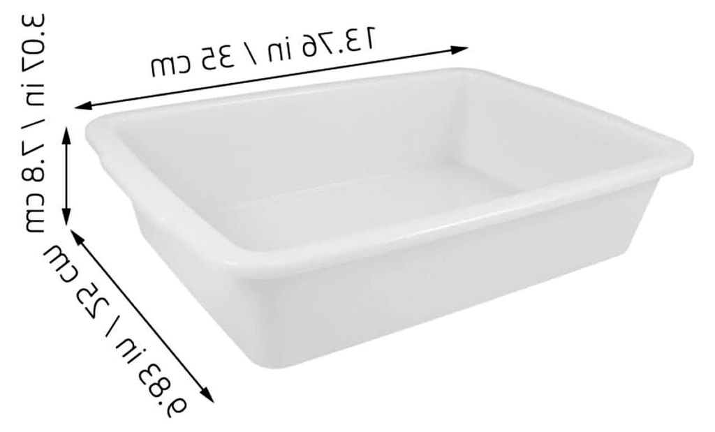2 Stück Rechteckige Kunststoff Laborwanne für Chemische Experimente, Stapelbares Experimentiertablett für Schülerlabore und Forschungseinrichtu...