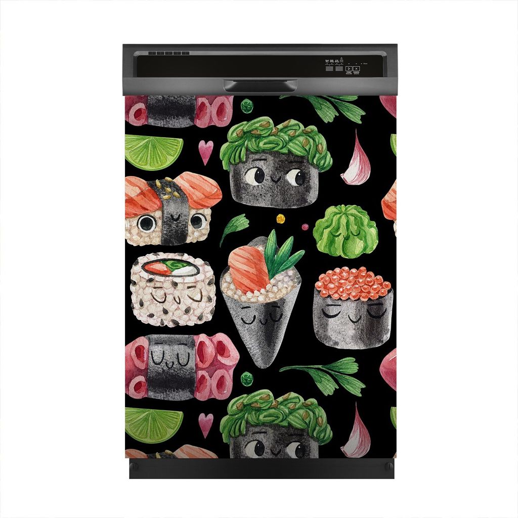Magnete Dekorative 60x80 cm Küche Magnetmatte Spülmaschine - Cartoon Sushi-Rolle