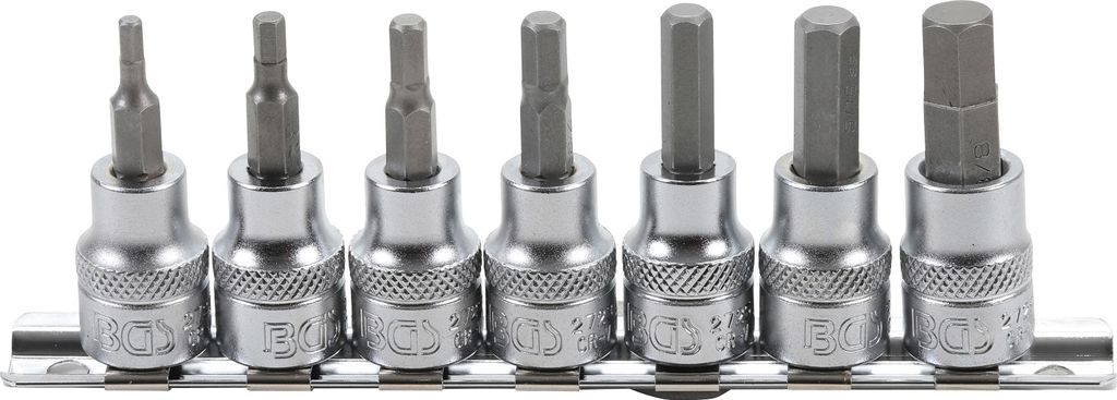 BGS technic Bit Socket Set, Chrom-vanadiová ocel, 308 mm, Obrázek produktu 