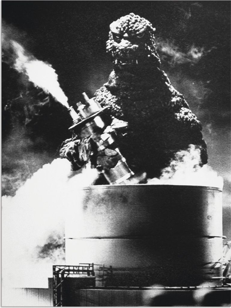ARTland Wandbild Alu für Innen & Outdoor Godzilla III Größe: 30x40 cm