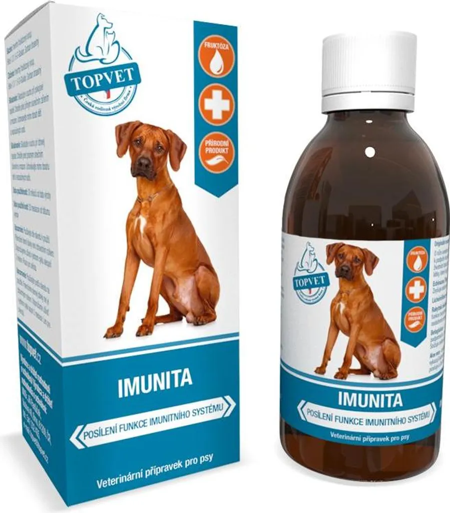 Sirop immunité pour chiens TOPVET 200ml idéal pour l'hiver et la forme