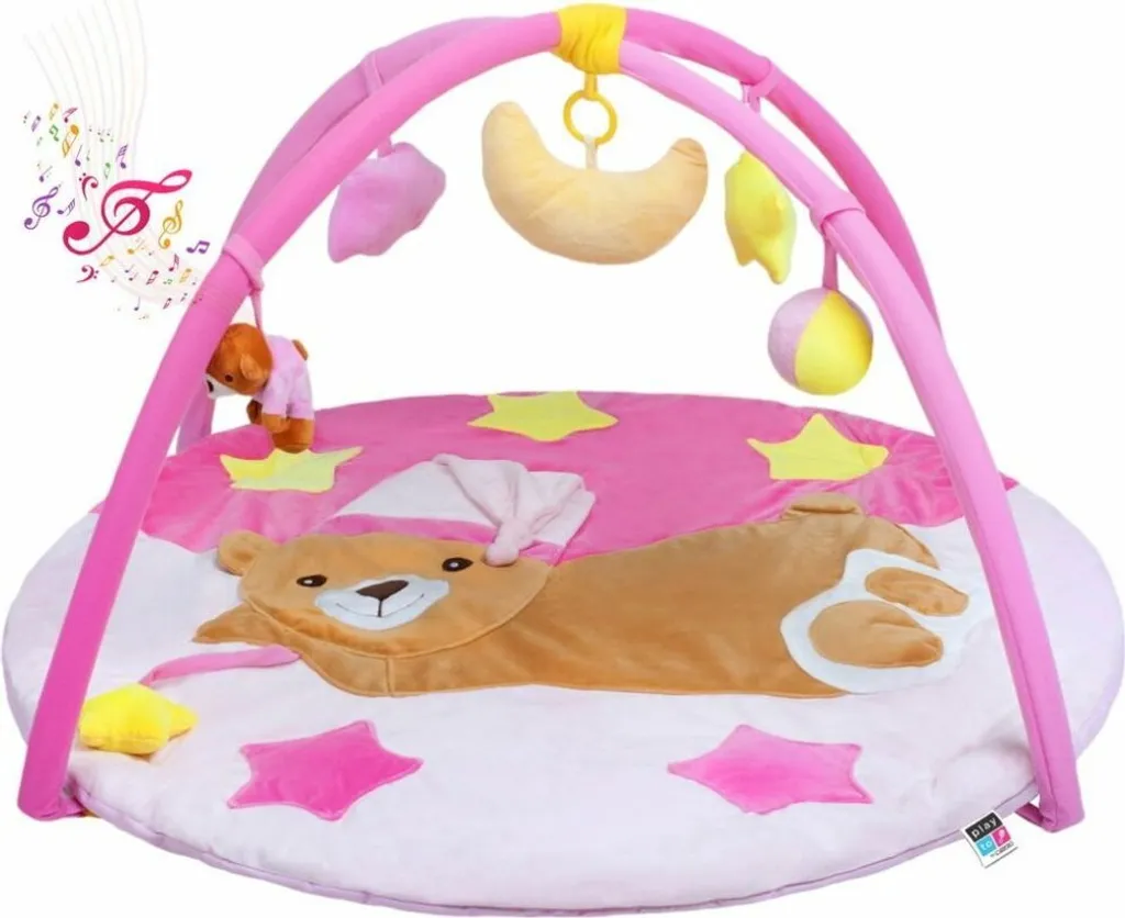 Couverture PlayTo rose avec mélodie pour calmer bébé et l'aider à dormir