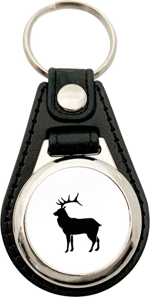 Huuraa Schlüsselanhänger Hirsch Silhouette Metall mit Produktbild 