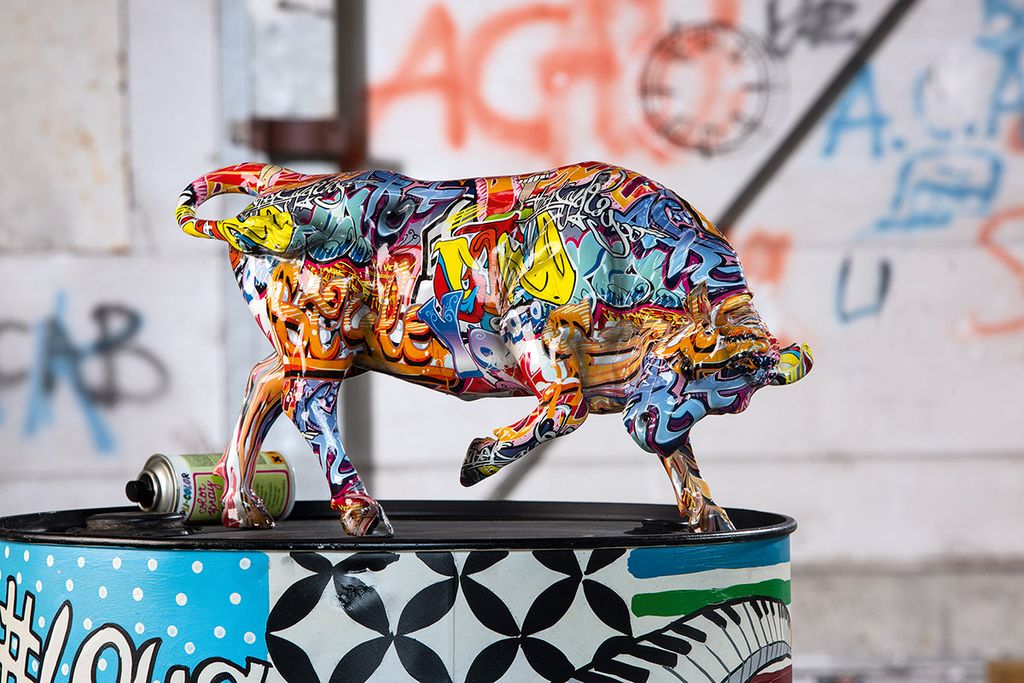 Street Figur Art mehrfarbig Stier - GILDE
