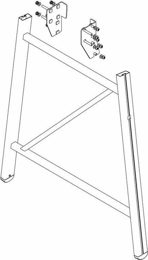 MUNK Stützteil Podesttreppe inkl. Montagesatz 4 Stufen