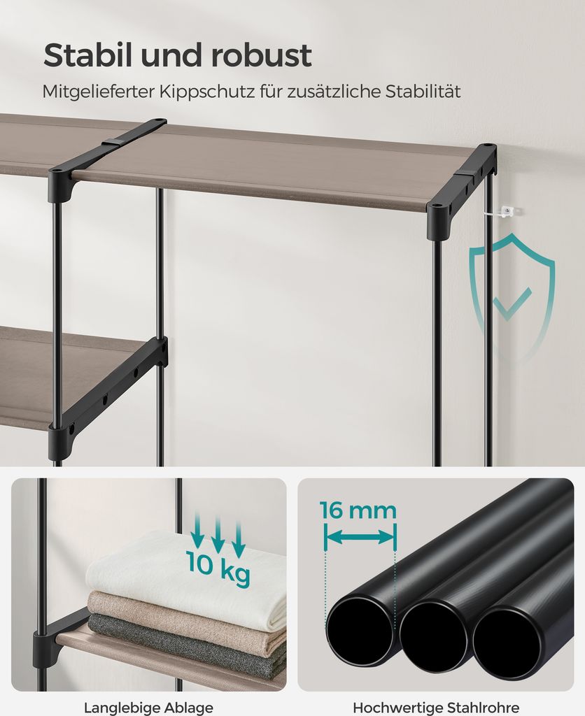 SONGMICS Kleiderschrank, Kleiderständer, freistehende Produktbild 7