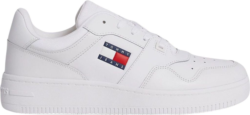 Tommy Jeans Retro Basket Herren Sportschuhe Turnschuhe weiß 44