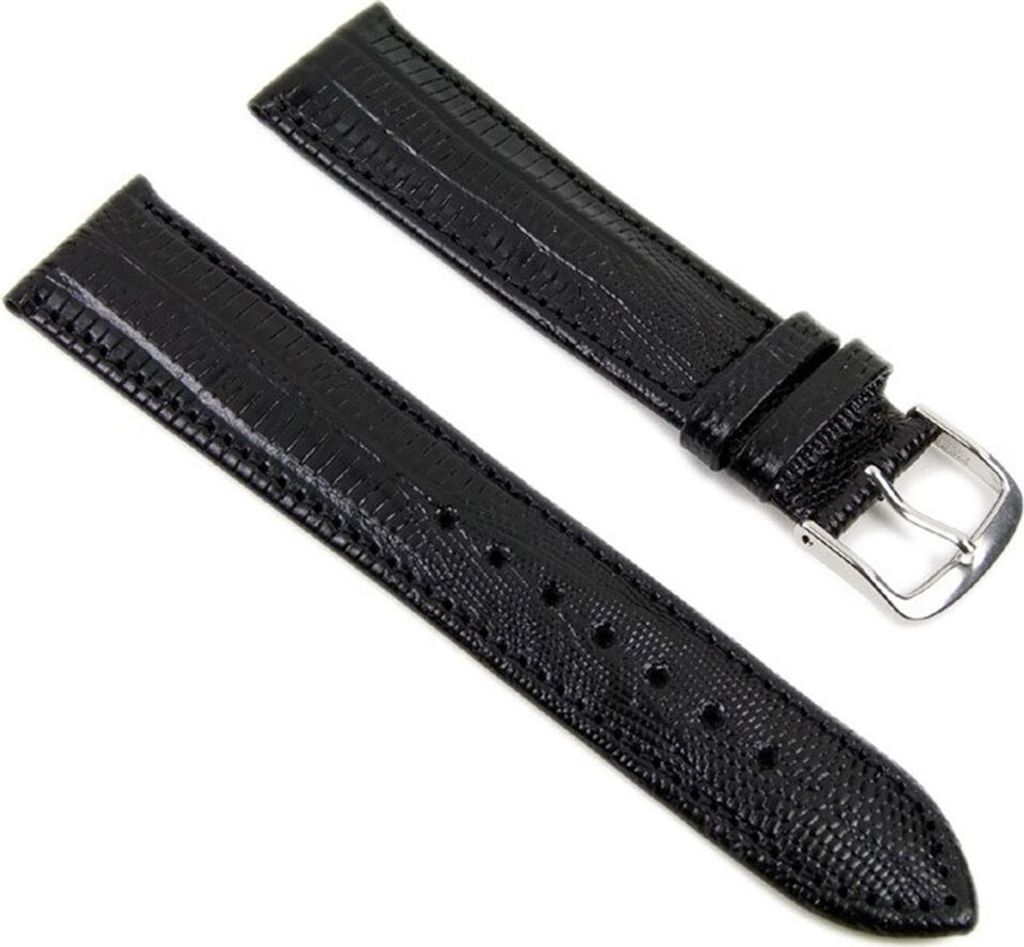 Minott Ersatzband Uhrenarmband Leder Teju Print schwarz 20mm