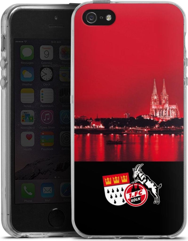 DeinDesign Handyhülle für Apple iPhone 5s Silikon Hülle Case Smartphone Schutzhülle 1. FC Köln Offizielles Lizenzprodukt Skyline