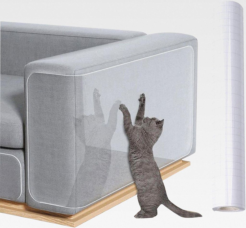 Katzen Möbelschutz - Kratzfester Sofaschutz Für Katzen - Klare Schutzfolie Selbstklebend Für Ecken | Für Zuhause Stuhl Sofa Tisch Boden Bett Kr...