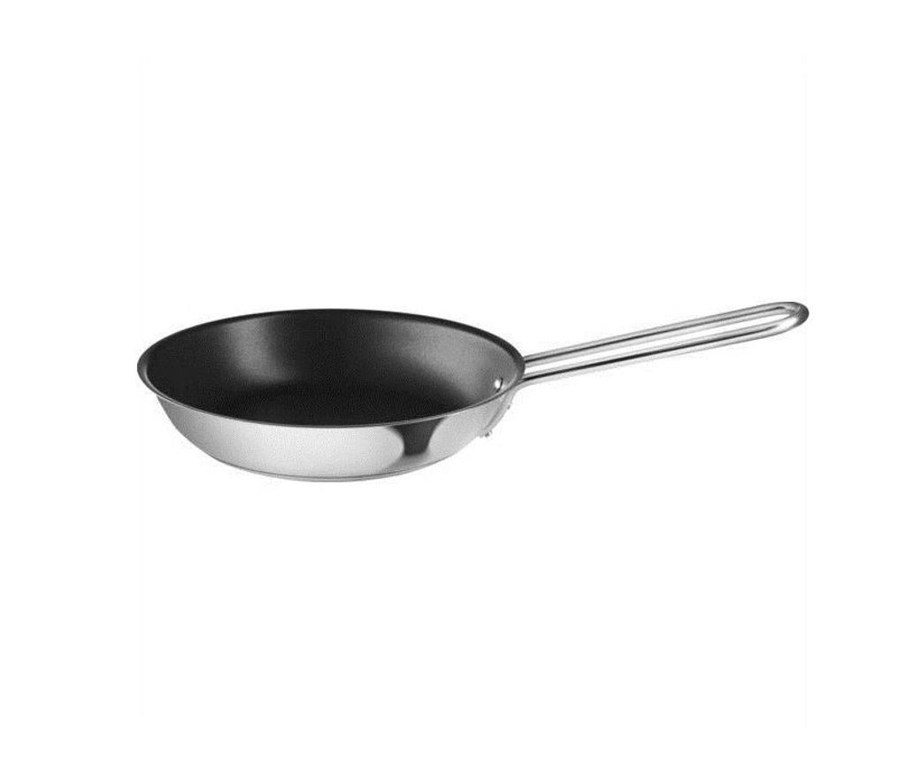 Eva Trio 202720 Bratpfanne, 20 cm max. Durchmesser, Edelstahl, Induktionsherd-geeignet, Antihaftbeschichtung