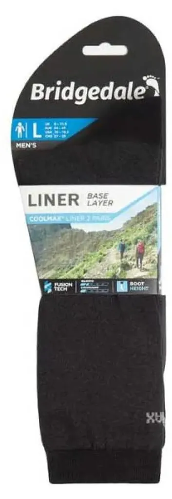 Doublures de Chaussettes Boot Coolmax Bridgedale pour Longue Distance