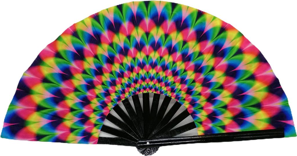 Faltener Lüfter Robustes Lüfterknochen Exquisites Muster Helles Farbglühen im Dark Festival Performance Party Supply-H