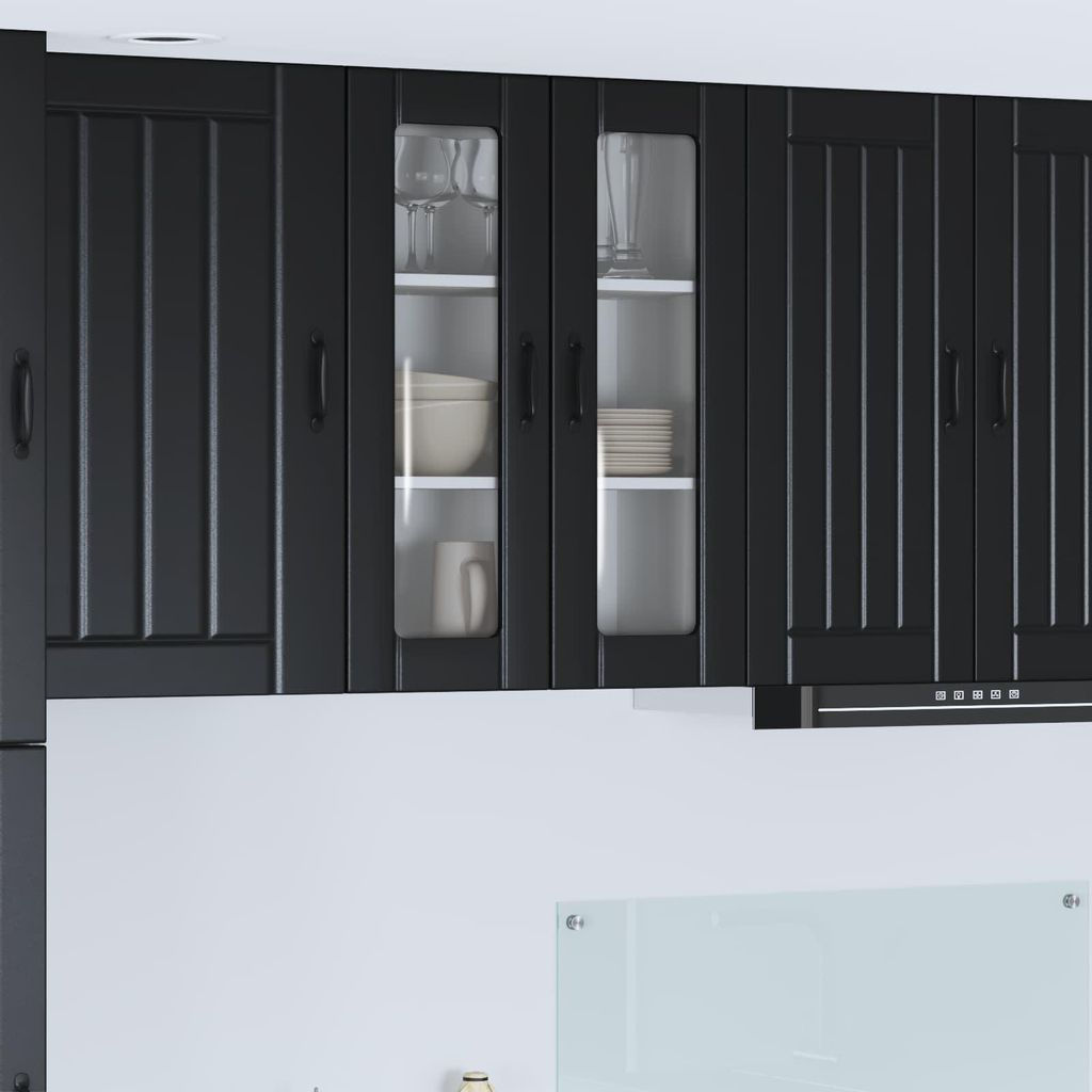 HOMCOM Mobile Microonde In Legno Con Cassetto, Armadietto A 2 Ante E 2 Ripiani 59x40x92 Cm Nero 97150414