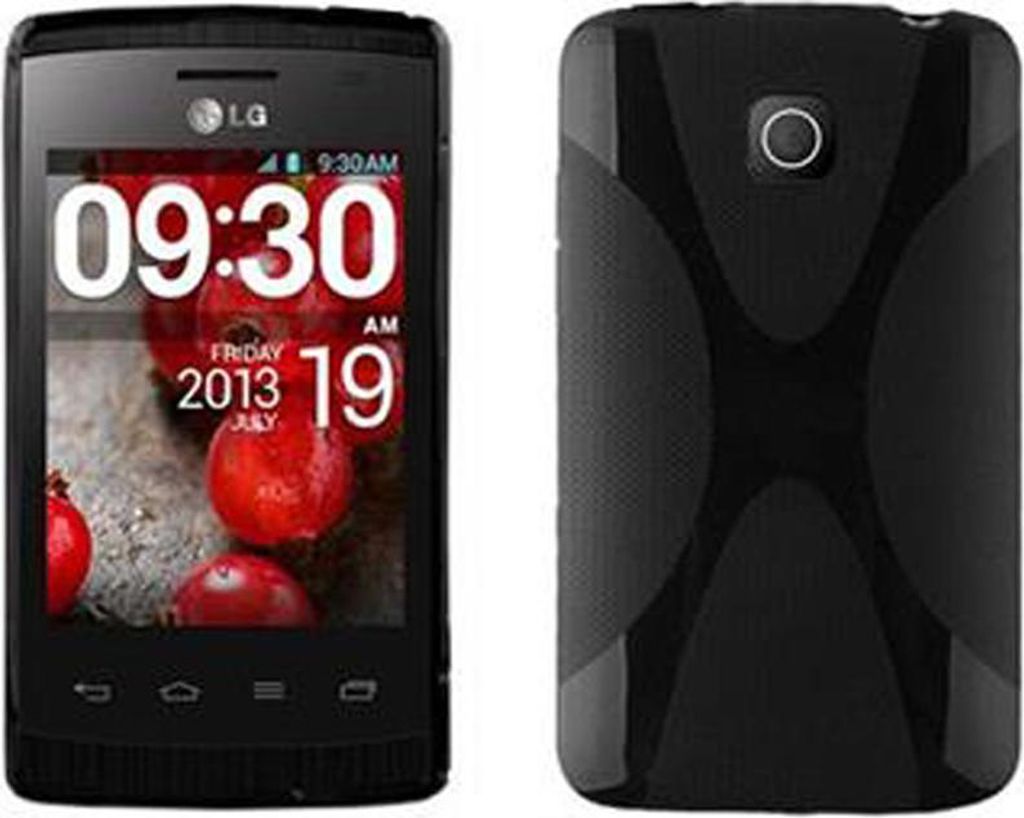Cadorabo Handyhülle für LG L1 II in Schwarz Hülle Produktbild 