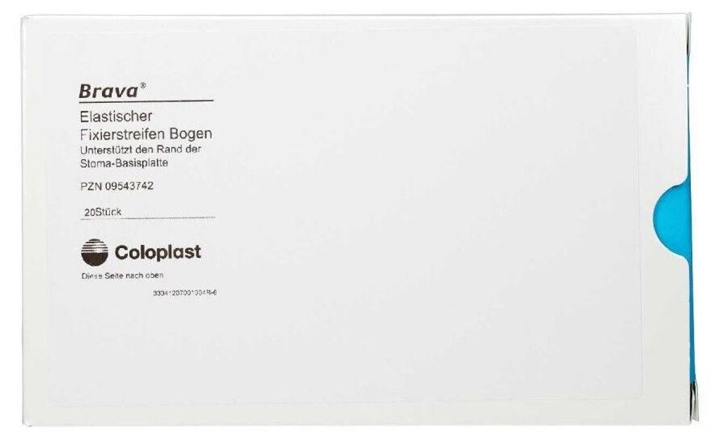 BRAVA elastischer Fixierstreifen gebogen 20St PZN 09543742 Produktbild 