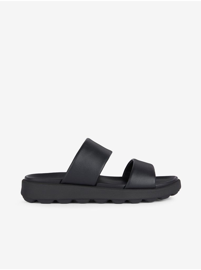 Geox Schwarze Herren-Lederpantoffeln von Spherica 42