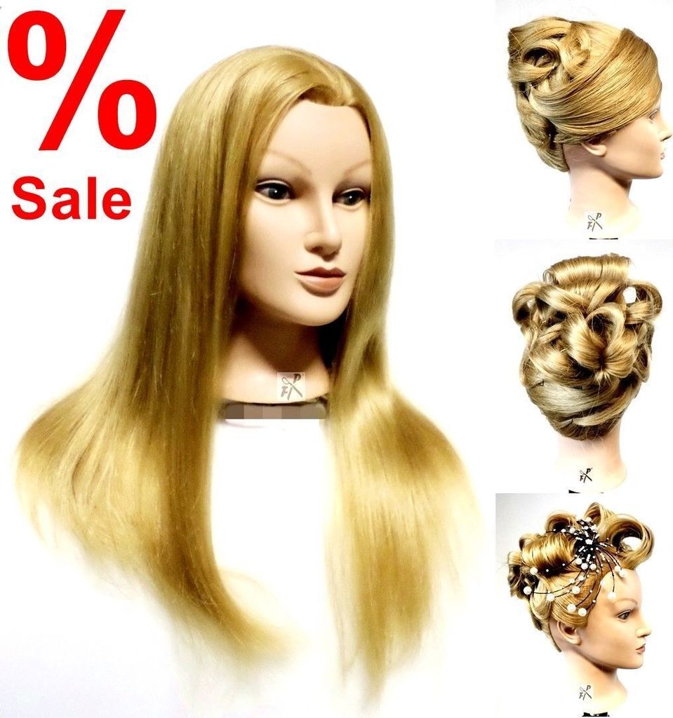 FP Übungskopf Frisierkopf "Leana" 100% Proteinhaar ca. 55-60 cm (Deutscher Fachhändler!)