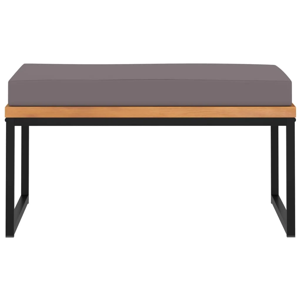 Repose-pieds ergonomique en acacia gris pour un confort extérieur total