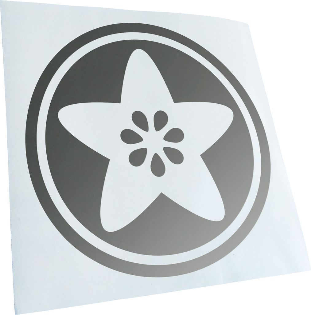 Kiwistar - Autoaufkleber - Logo D1 - Silber - 60x60cm - Aufkleber für Auto, Laptop, Fahrrad, LKW, Motorrad mehrfarbig JDM Decal Racing