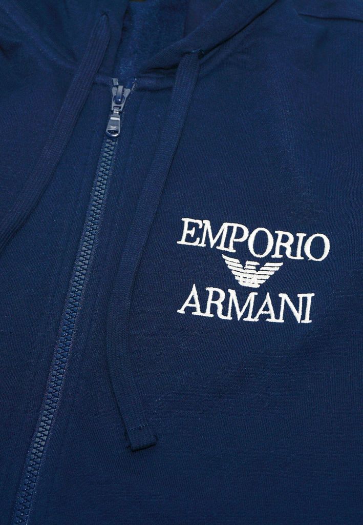 EMPORIO ARMANI Herren-Sweatshirt-Strickjacke mit Reißverschluss und Kapuze, Winter-Sweatshirt, Artikel 111784 3F571, Kapuzenpullover, EUR L - CN 1...