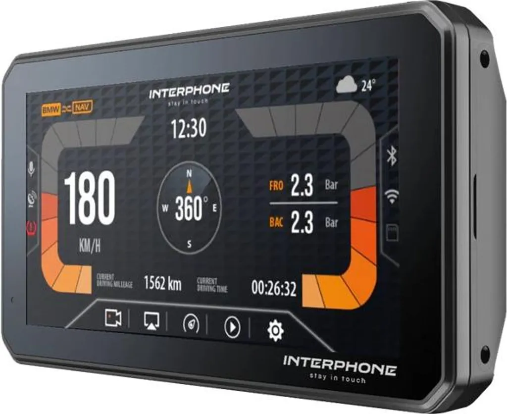 Écran Intelligent de Moto INTERPHONE Sync 55 B Compatible Support BMW - 3