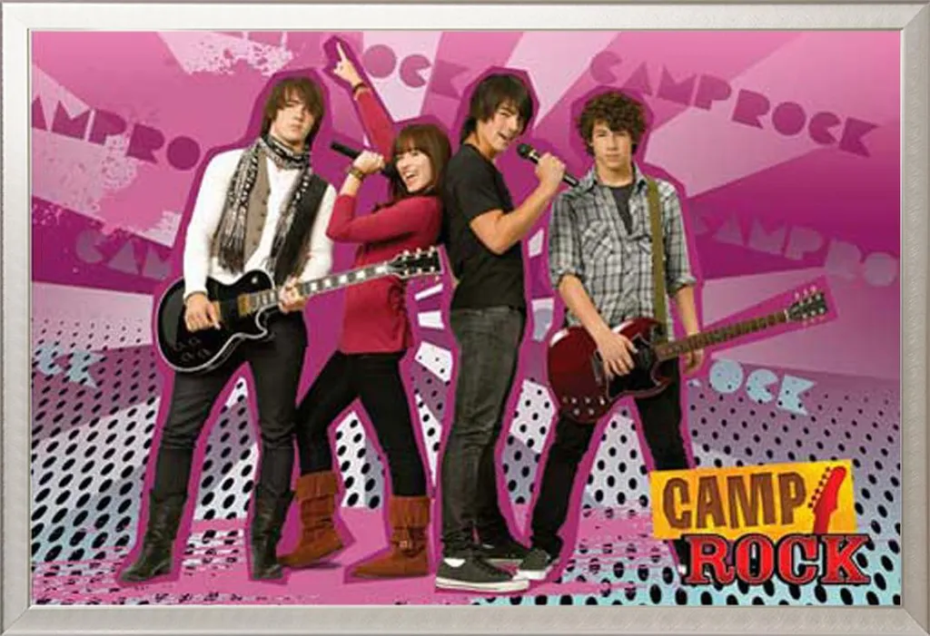 Regalo Perfetto: Poster Jonas Brothers Camp Rock con Cornice Argento