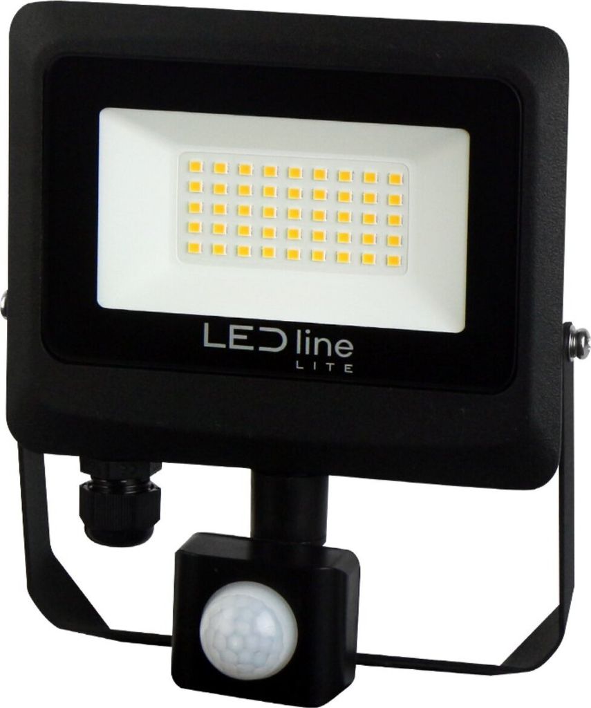 LITE Floodlight PHOTON 30W | IP65 Schutzart | 4000K Neutralweiß Licht | 3000lm 13,9 x 17,3 x 6,3cm | mit Bewegungsmelder