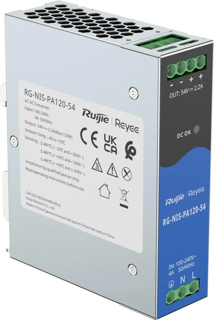 Alimentation Reyee 54V haute performance 120W avec double bornier CC - 3
