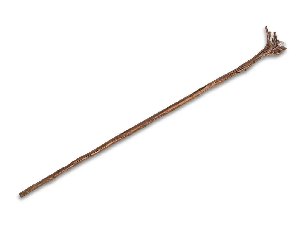 Bâton de Gandalf Moria en bois sculpté à la main avec cristal lumineux