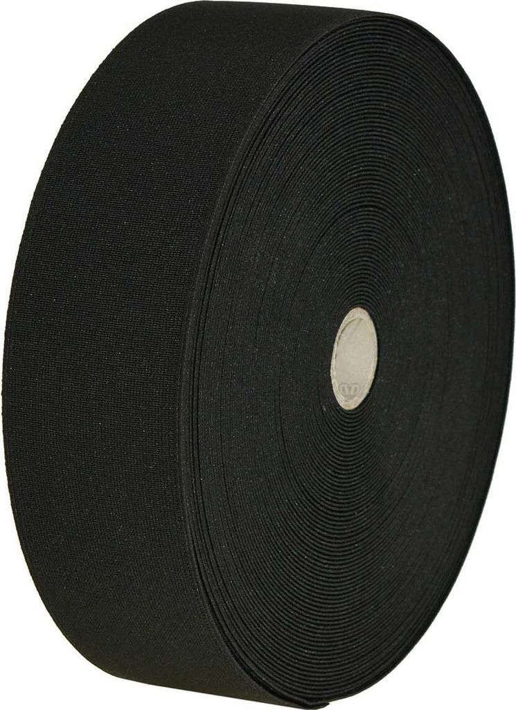 Gummiband Gummilitze gewoben glatt Zuschnitt ab 1m Meterware weiß schwarz Variantenwahl, Größe:8cm, Farbe:schwarz