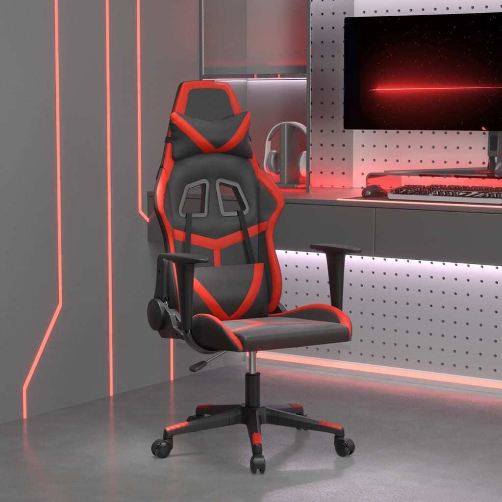 Schlichtes Gaming-Stuhl Schwarz und Rot Kunstleder - Bürostühle DE6193796 1parcel
