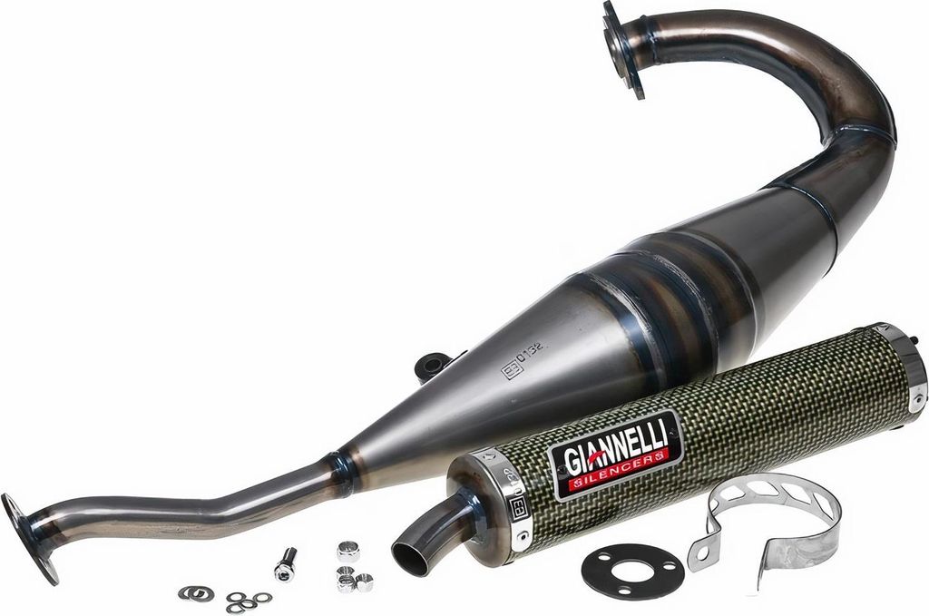 Giannelli Auspuffanlage Strada Kev mit Zulassung kompatibel mit Honda NSR 125 R 92-01
