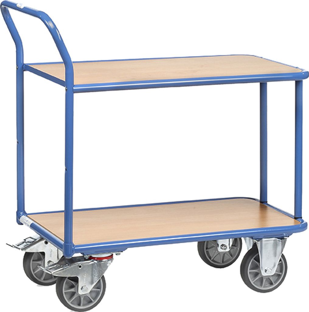 fetra Tischwagen 3 Etagen Schiebebügel (B)850 x (T)500 mm Speditionsversand