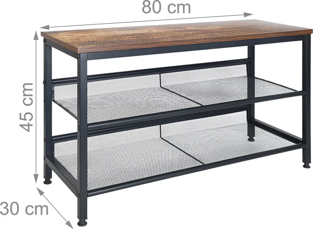 Range-chaussures industriel Relaxdays : Étagère de rangement gain de place