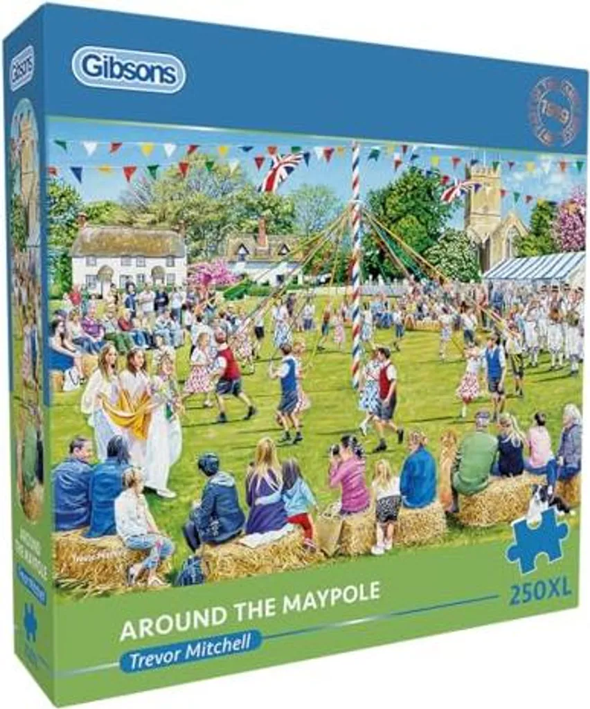 Puzzle 250 pièces XL pour Adultes Gibsons - Scène de Village de Mai