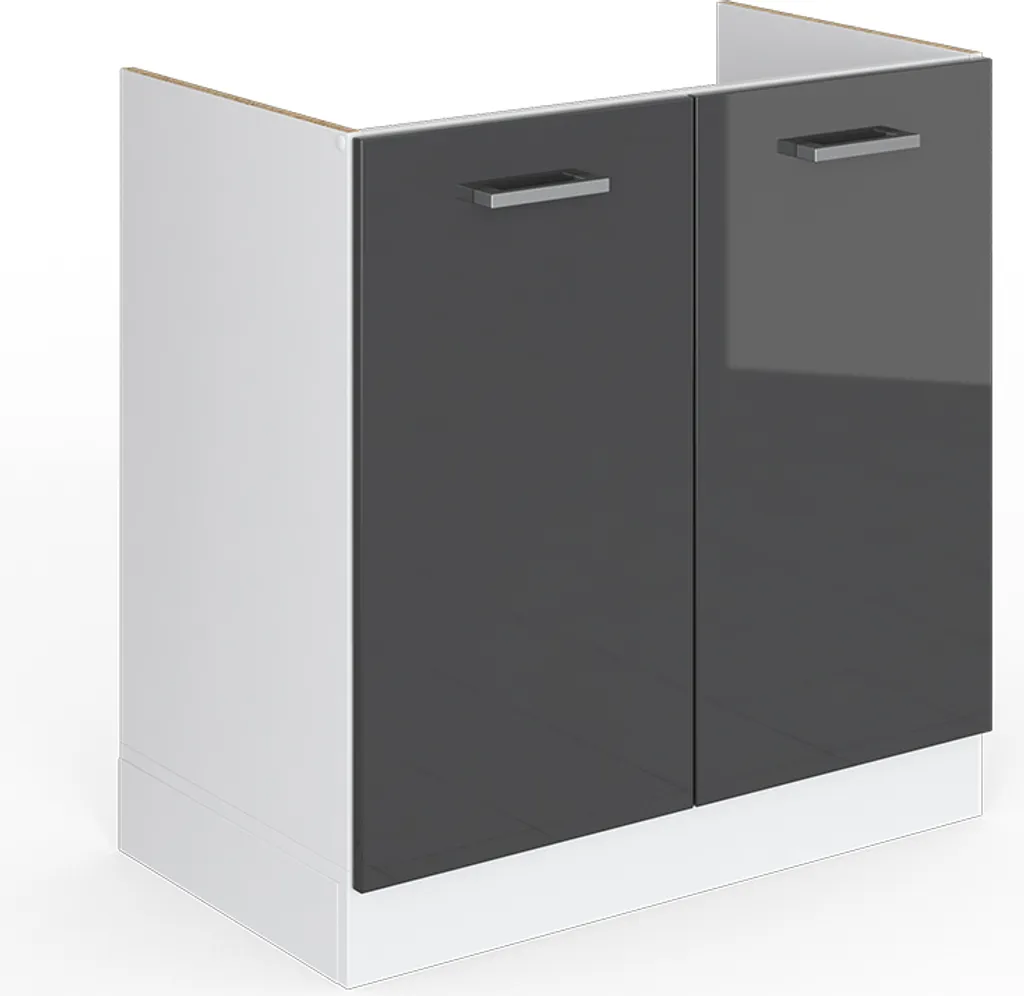 Armadietto Cucina 80 cm Vicco R-Line per Lavello Antracite Lucido