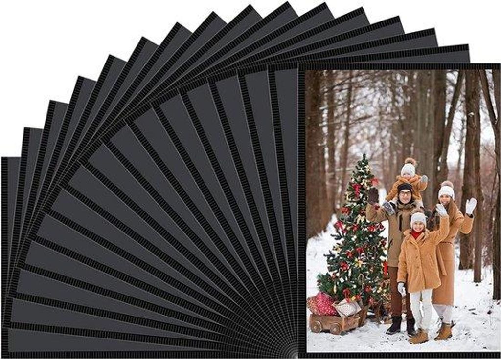 15er Magnetische Küchenfotosätze für Kühlschrank, 11,5x16,5cm, Küchenfotosätze, Kühlschrank (schwarz)