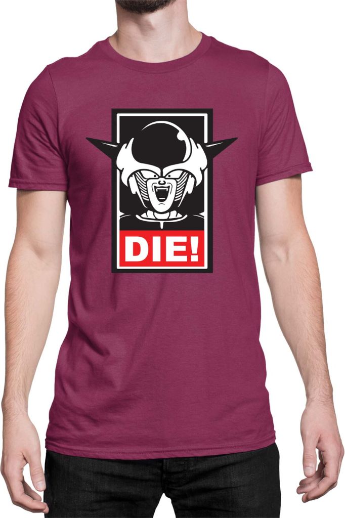 Herren T-Shirt Dragon Anime Manga Ball Z Frieza 02, Man XL / Burgundy
