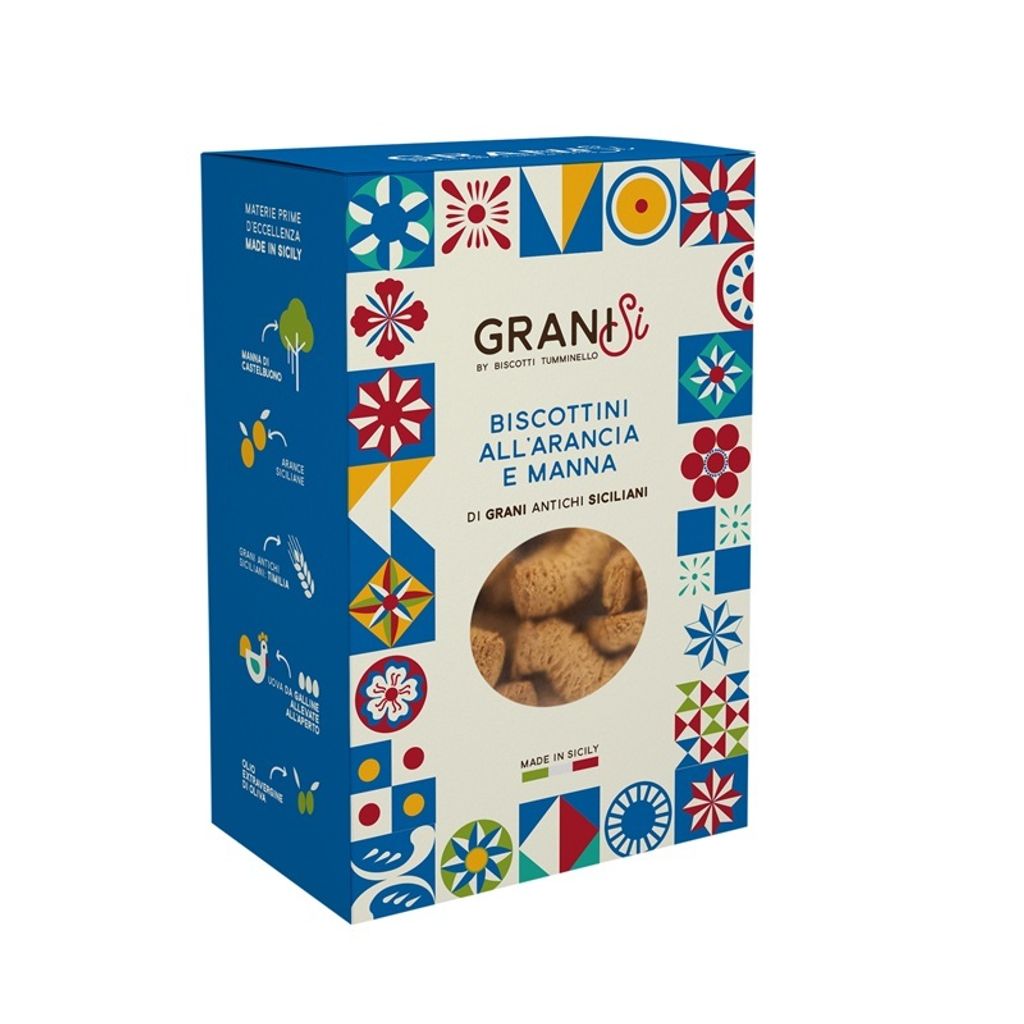 Orangen und Manna Kekse 210 gr Biscotti Tumminello