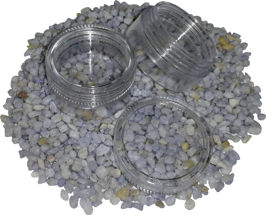 100 x Designer leer Tiegel Loona Glasoptik 9 ml Salbendose Salbendöschen