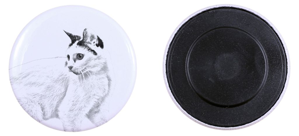 Japanische Bobtail Katze - Sammlung von einzigartigen Magneten, eigenes Foto, Marke Art-Dog