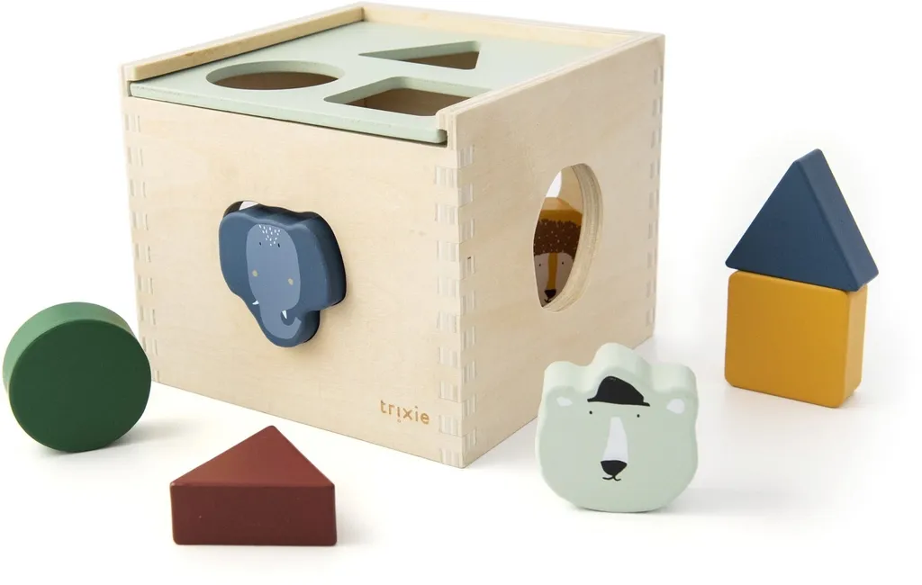 Boîte à formes en bois Trixie - Jouet d'éveil éducatif et ludique