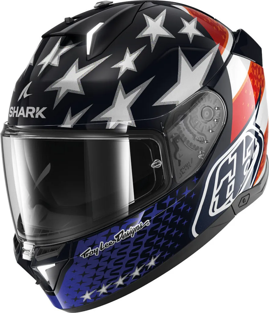 Casque intégral Shark Skwal i3 US Flag L pour motard connecté Noir