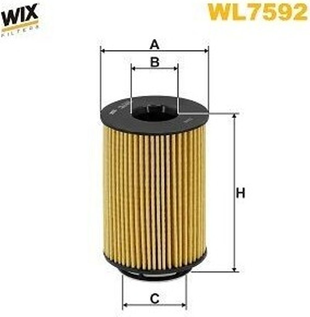 Ölfilter WIX FILTERS WL7592 Filtereinsatz für BMW 5 Touring (F11) 5 Limousine (F10) X5 (E70) 5 Limousine (G30, F90) X5 (F15, F85) 7