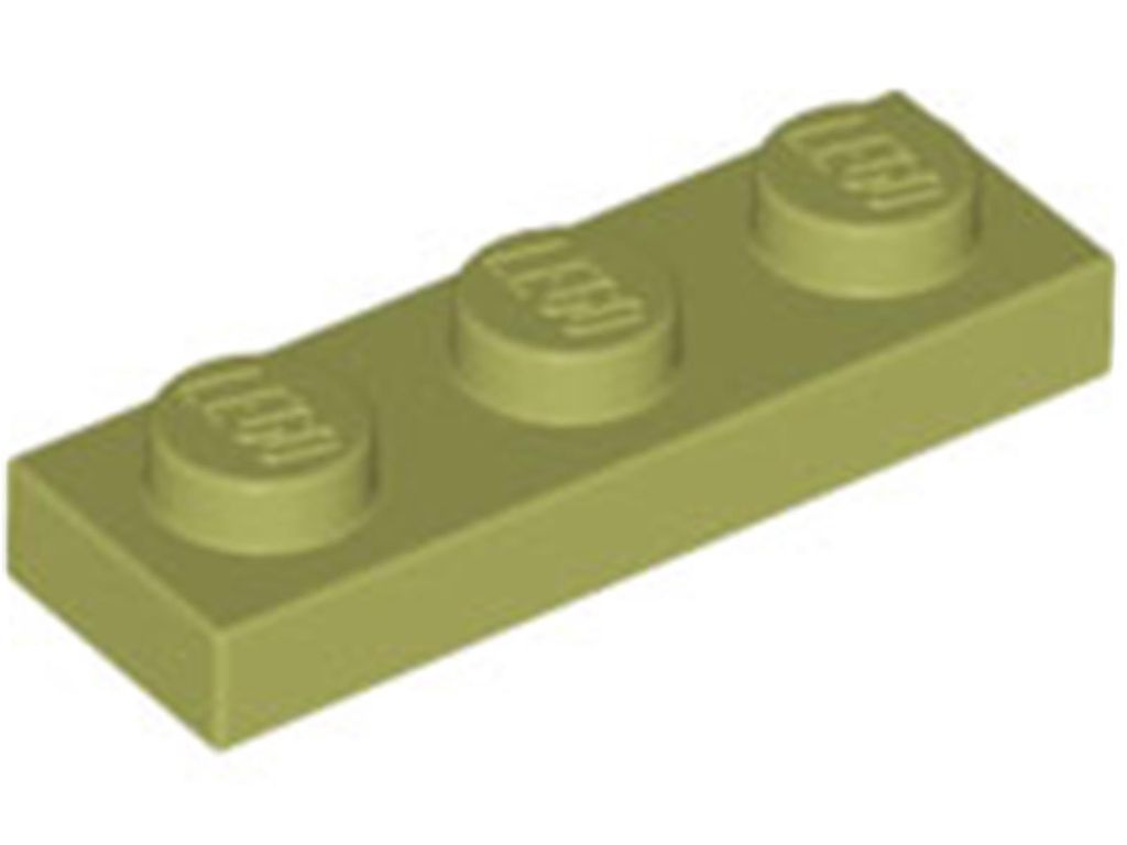 Lego 1x3 Platte 3623 - 50 Stück Olivegrün