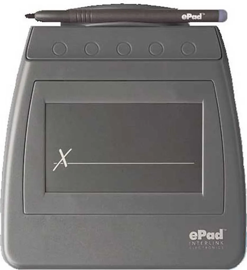 Pad de Signature Électronique Epadlink VP9801 Noir avec Connexion USB